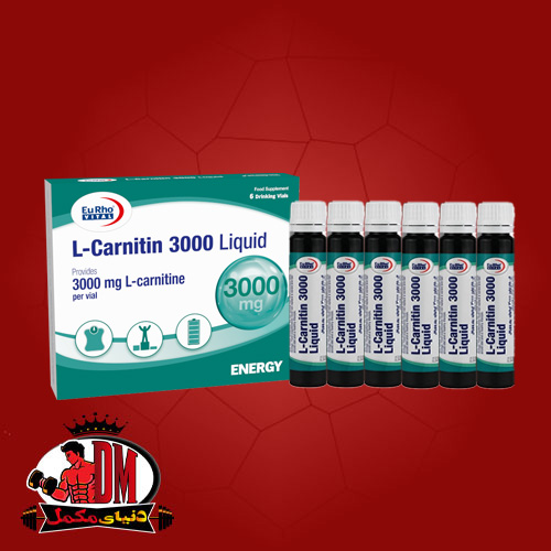 ویال خوراکی ال کارنیتین 3000 میلی گرم یوروویتال 6 عددی